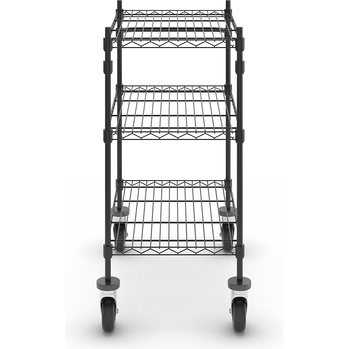 Stolový vozík z drôtenej mriežky, čierna (Zobrazenie produktu 4)-3