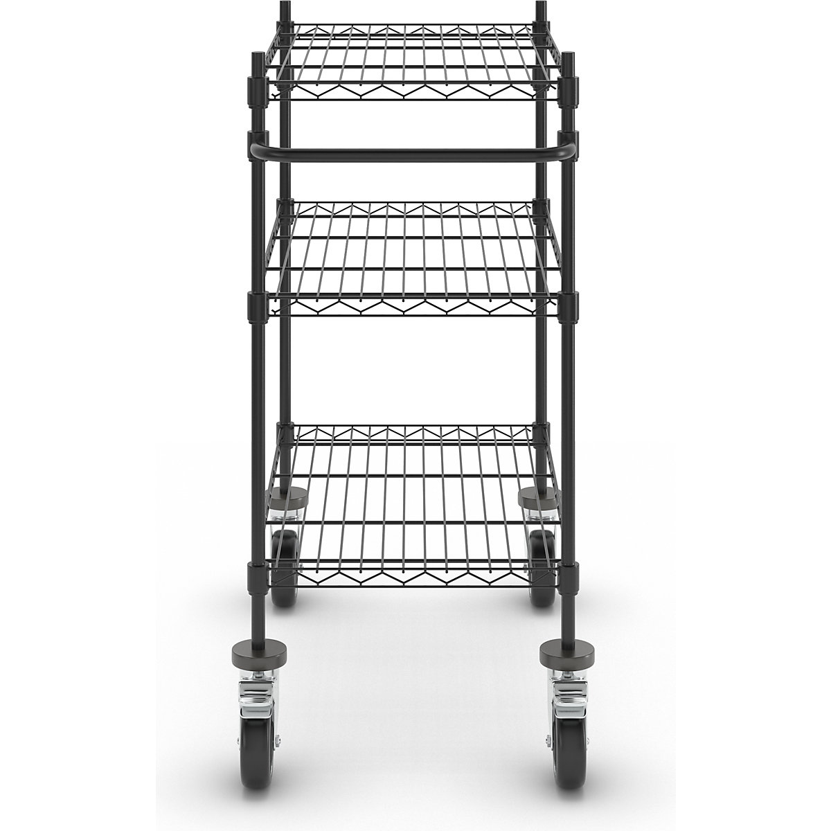 Stolový vozík z drôtenej mriežky, čierna (Zobrazenie produktu 2)-1