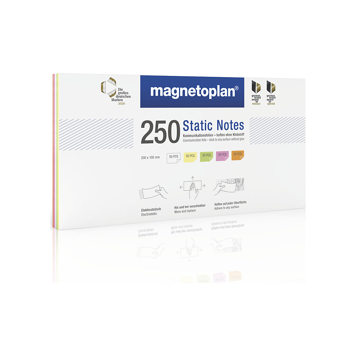 Priľnavé poznámkové lístky Static Notes – magnetoplan (Zobrazenie produktu 16)-15