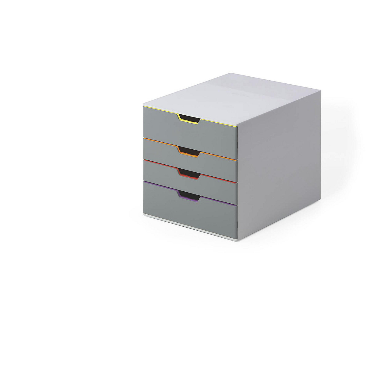 Zásuvkový box VARICOLOR® – DURABLE, v x š x h 292 x 280 x 356 mm, 4 zásuvky, šedá-14