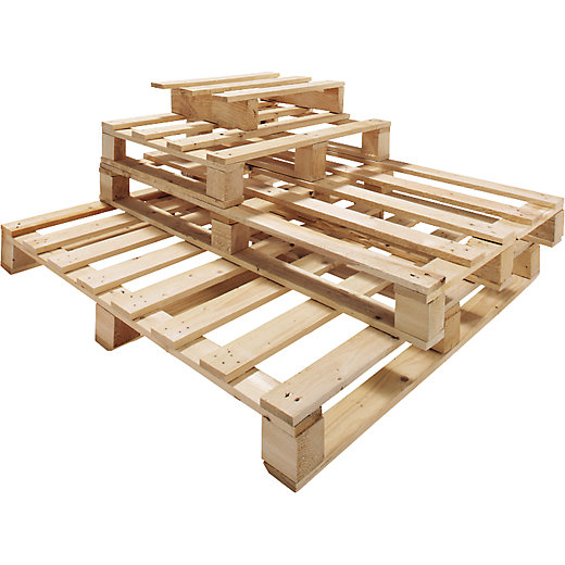 Kaiserkraft Einwegpalette 1200x1000x130 Mm – Traglast 2500 Kg, Kammergetrocknet, IPPC-Standard, Lebensmittelgeeignet, Für Logistik & Versand