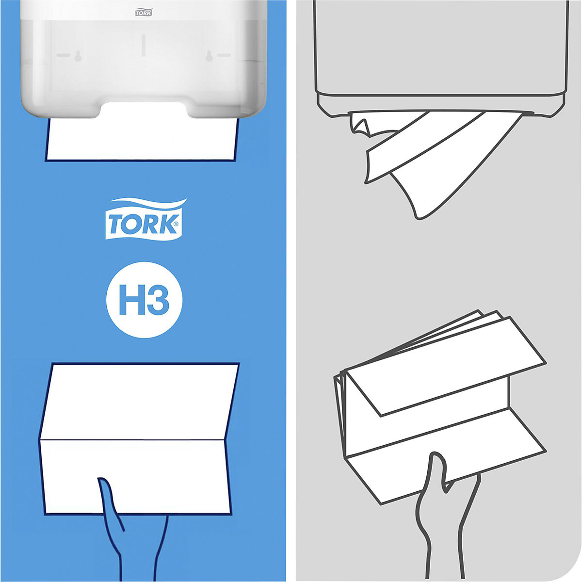 Faltpapierhandtücher, Zickzack TORK (Produktabbildung 2)-1