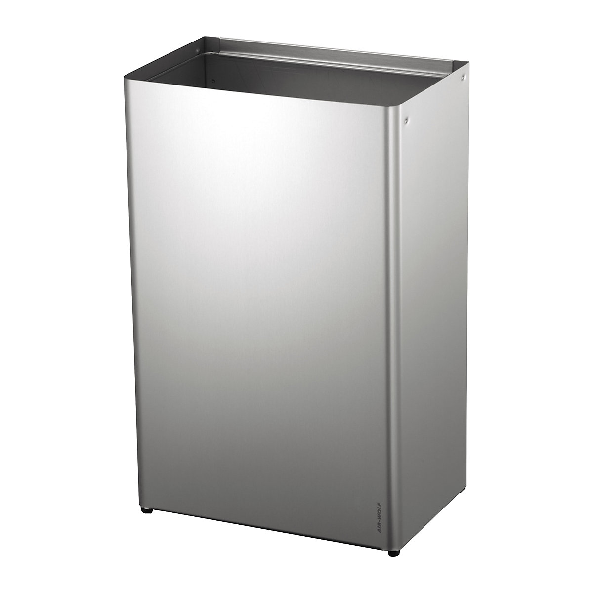 Waste collector – AIR-WOLF, capacity 60 l, WxHxD 389 x 612 x 250 mm, stainless steel, brushed-2