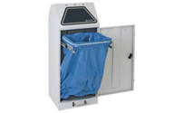Recyclable waste collector, pedal operated access flap