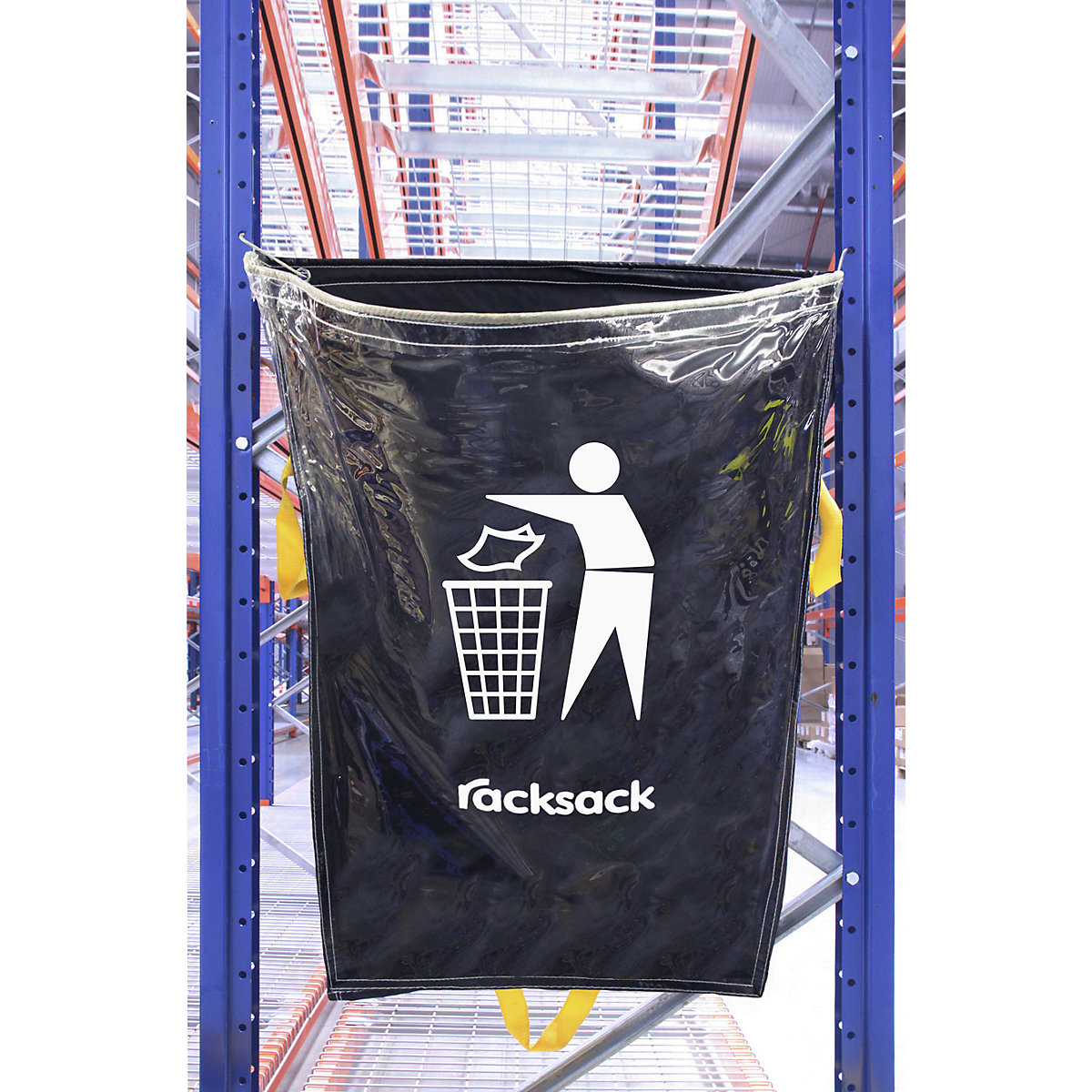 Racksack®, capacity 160 l, general waste symbol, blue/transparent-2