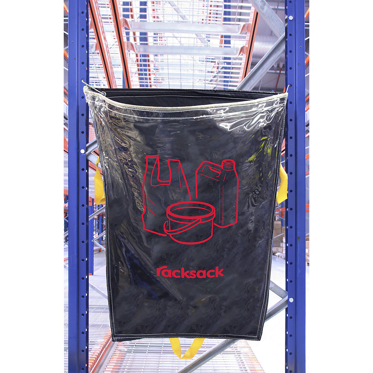Racksack®, capacity 160 l, plastic symbol, blue/transparent-2