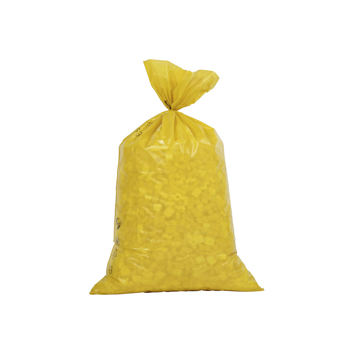 Standard waste sacks, LDPE, 70 l, 60 µm, WxH 575 x 1000 mm, pack of 250, yellow-5