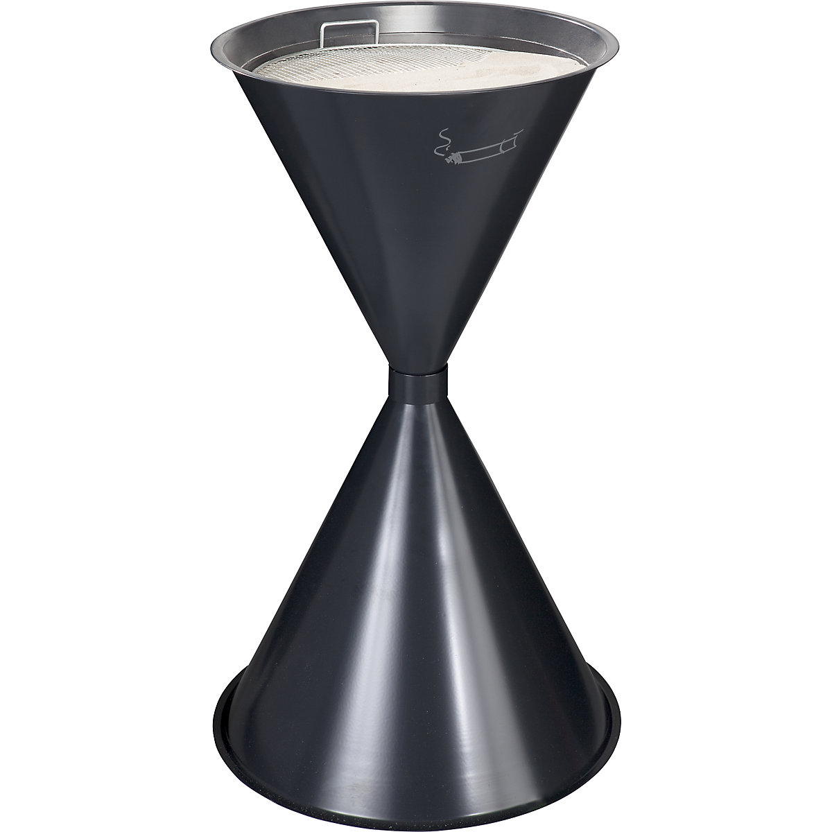 VAR – Conical ashtray made of metal, sheet steel, powder coated, anthracite