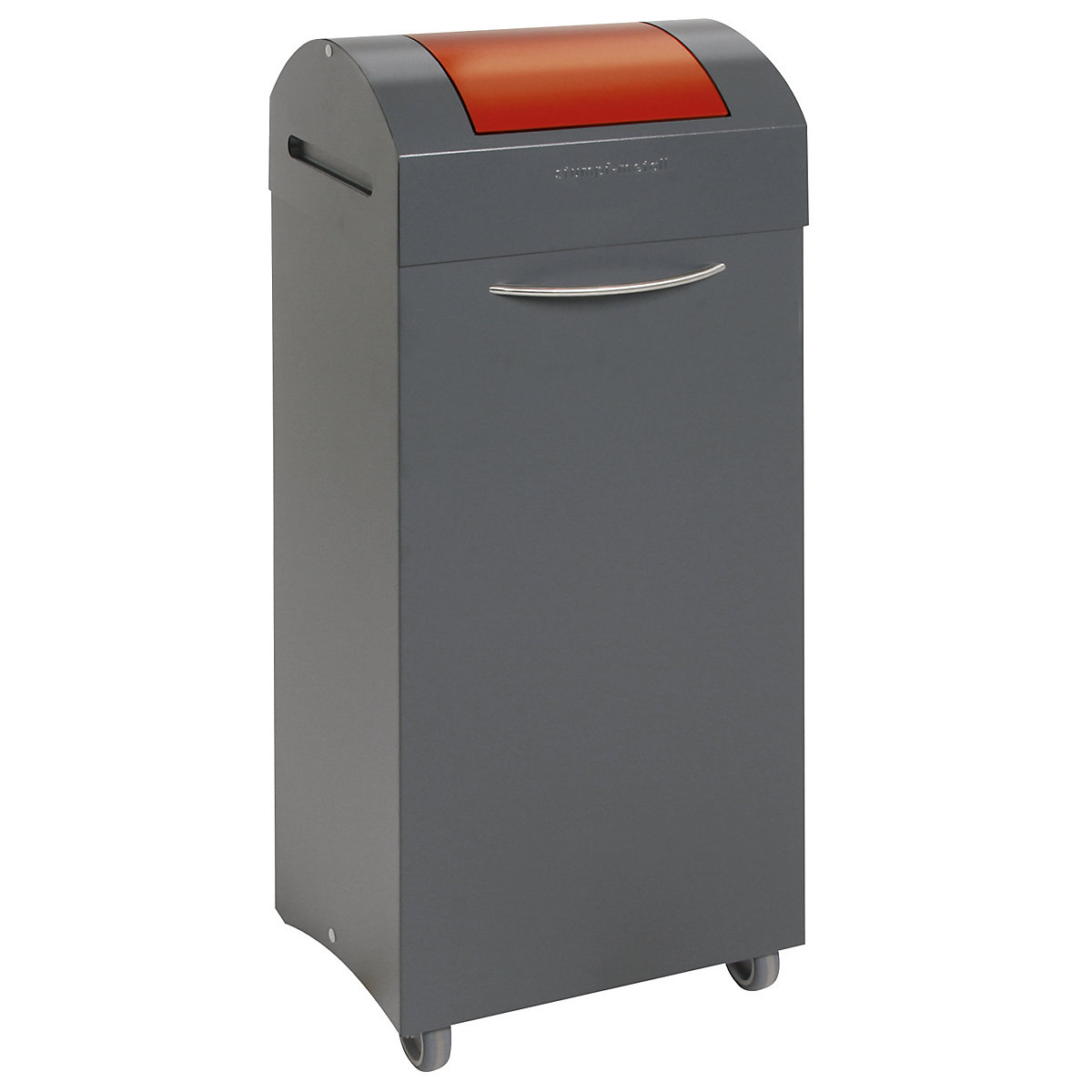 Recyclable waste collector, flame extinguishing, capacity 75 l, WxHxD 380 x 940 x 320 mm, access opening in flame red-10