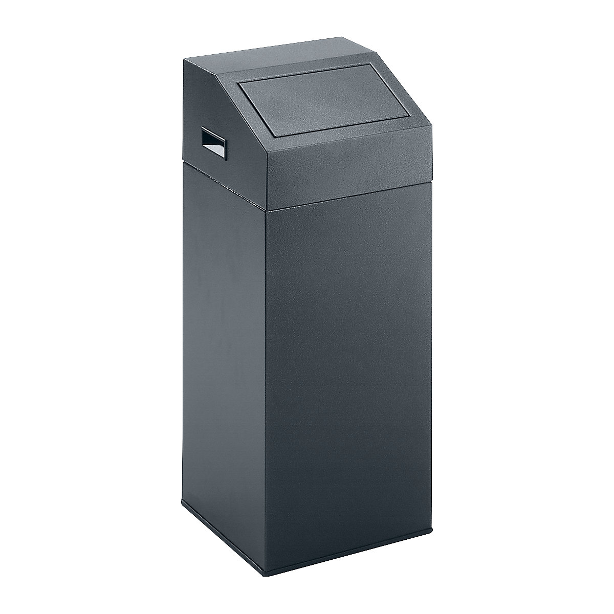 EUROKRAFTpro – Recyclable waste collector, capacity 45 l, WxHxD 320 x 790 x 320 mm, antique silver