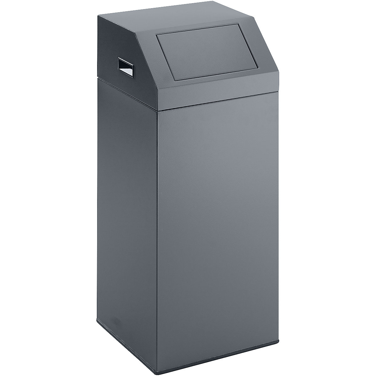 Recyclable waste collector – eurokraft pro, capacity 76 l, WxHxD 380 x 890 x 380 mm, antique silver-4
