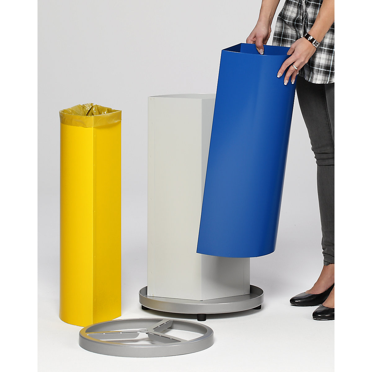 Recyclable waste collector, round – VAR (Product illustration 7)-6