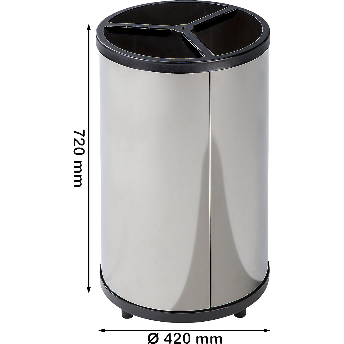 Recyclable waste collector, round – VAR (Product illustration 2)-1