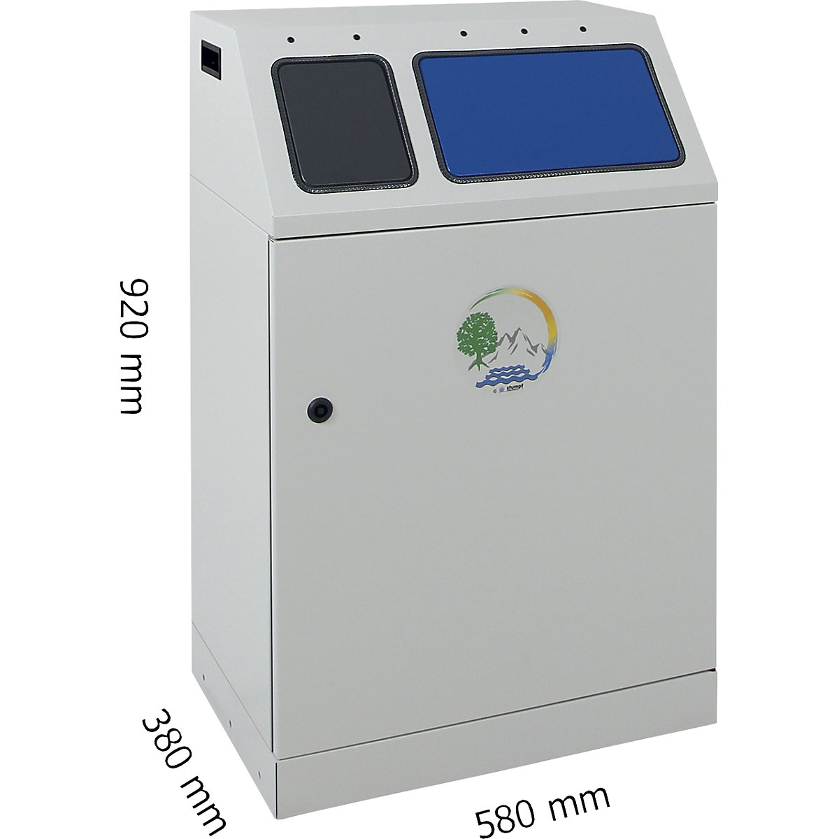 Recyclable waste collector, steel (Product illustration 4)-3