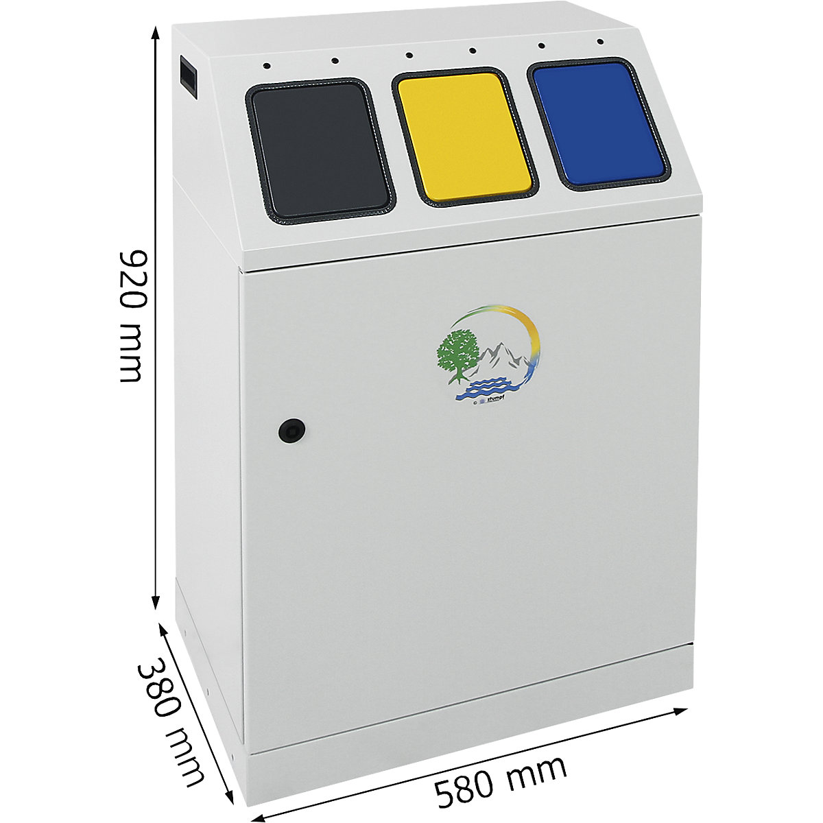 Recyclable waste collector, steel (Product illustration 3)-2