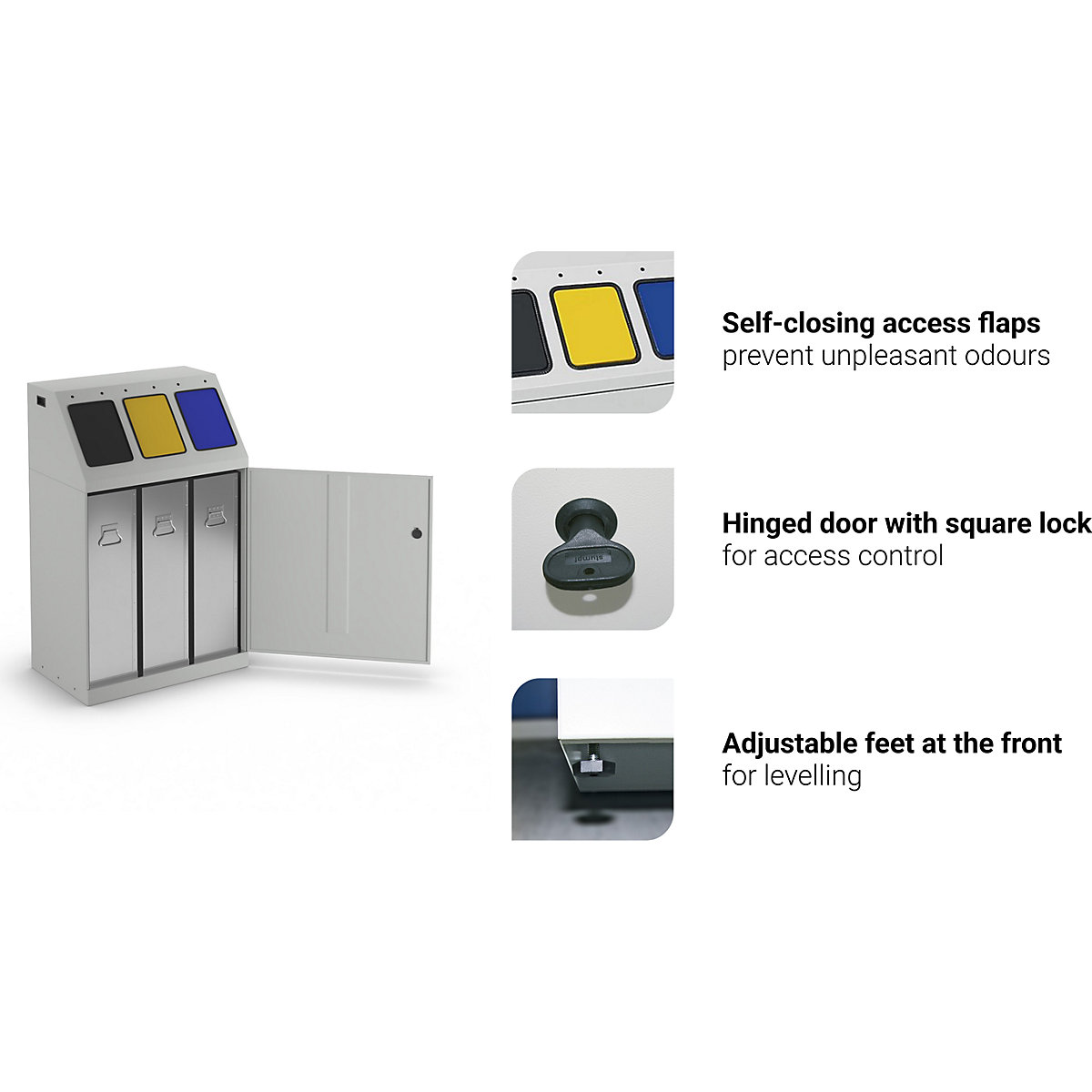 Recyclable waste collector, steel (Product illustration 7)-6