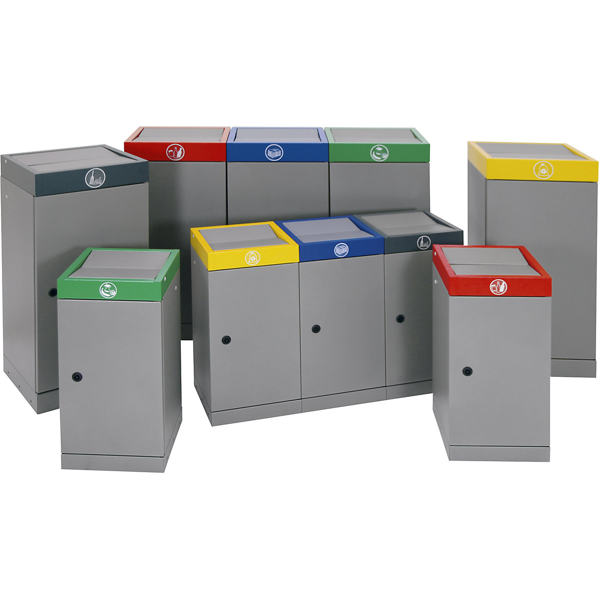 Recyclable waste collector with hinged door (Product illustration 32)-31