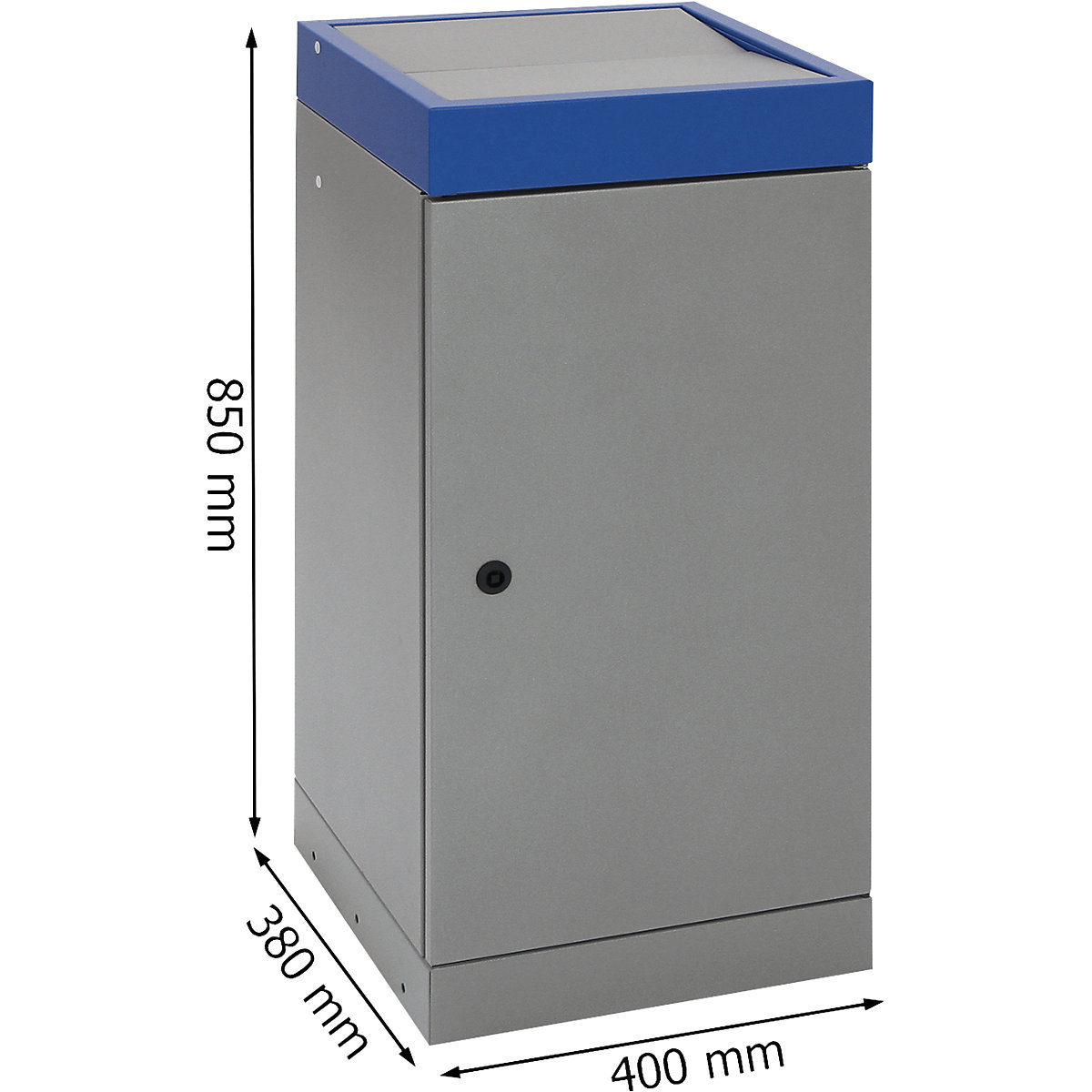 Recyclable waste collector with hinged door (Product illustration 2)-1