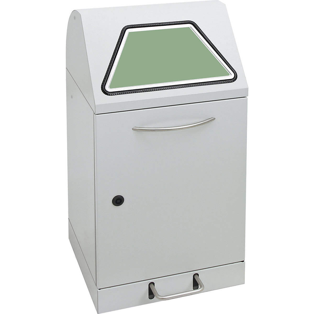 Recyclable waste collector with pedal, capacity 45 l, with inner container, light grey-7