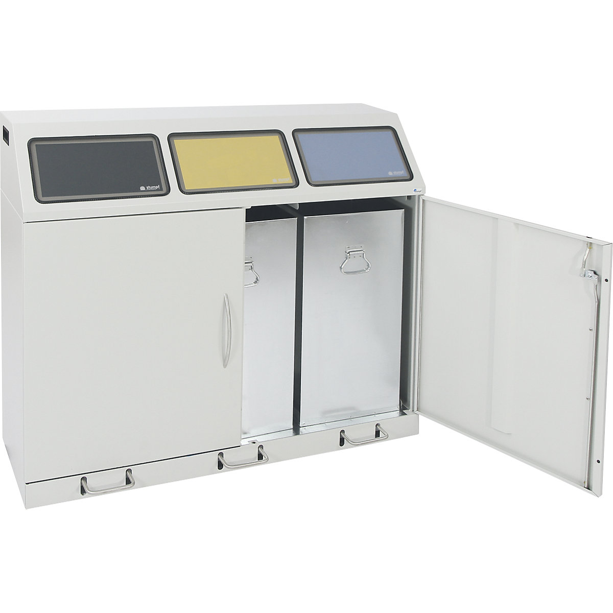 Recyclable waste collector with pedal, steel (Product illustration 7)-6
