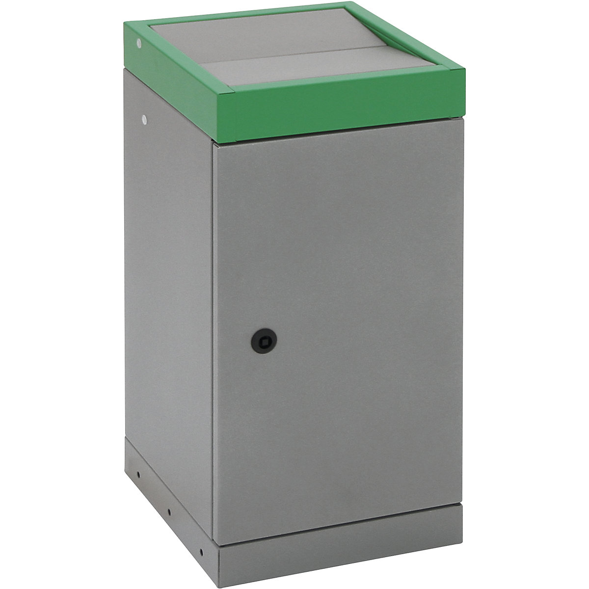 Recyclable waste collector with swing lid (Product illustration 2)-1