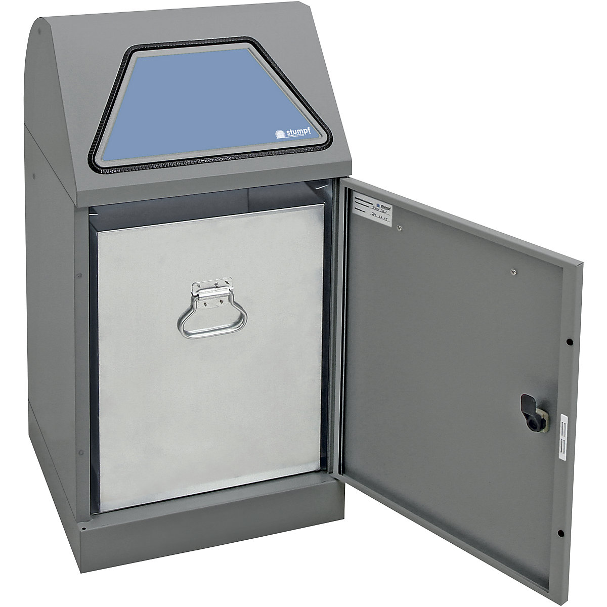 Recyclable waste container, manually operated access flap (Product illustration 46)-45