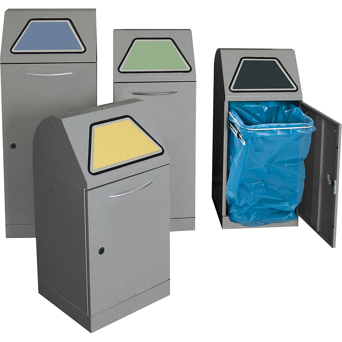 Recyclable waste container, manually operated access flap (Product illustration 21)-20