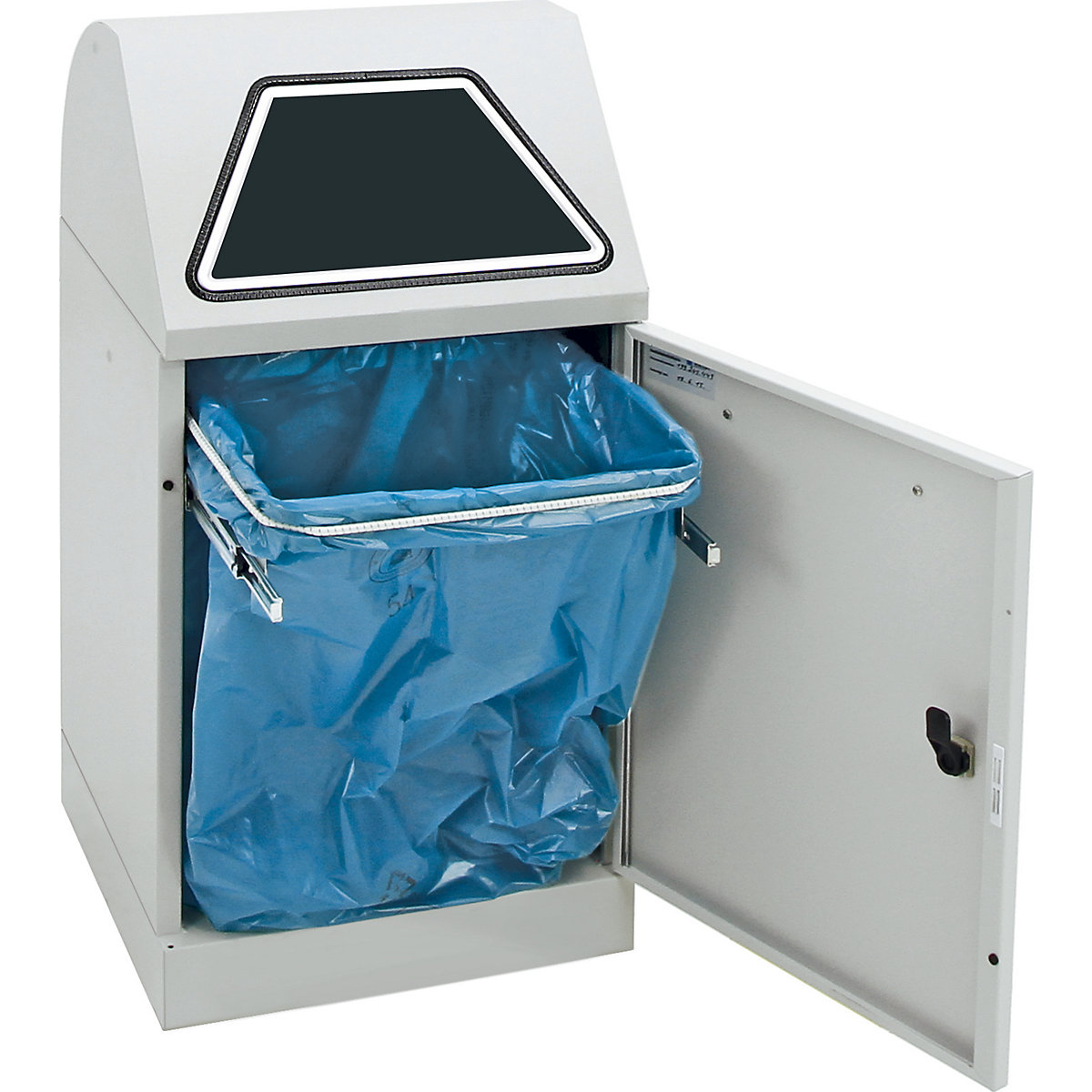 Recyclable waste container, manually operated access flap (Product illustration 2)-1