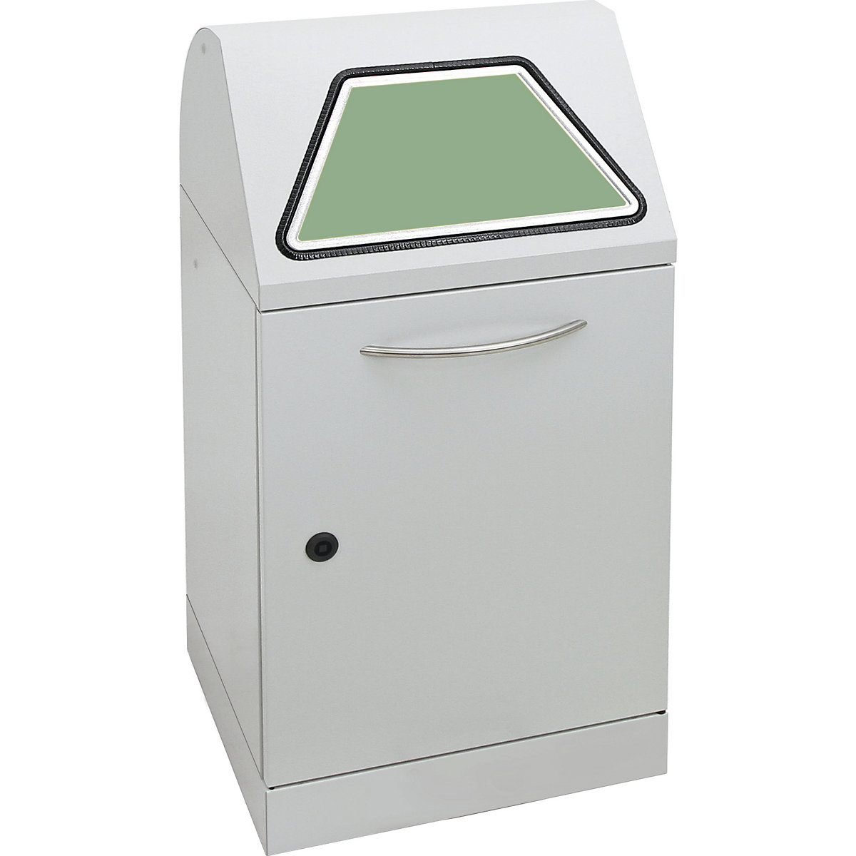 Recyclable waste container, manually operated access flap, capacity 45 l, with inner container, light grey-19