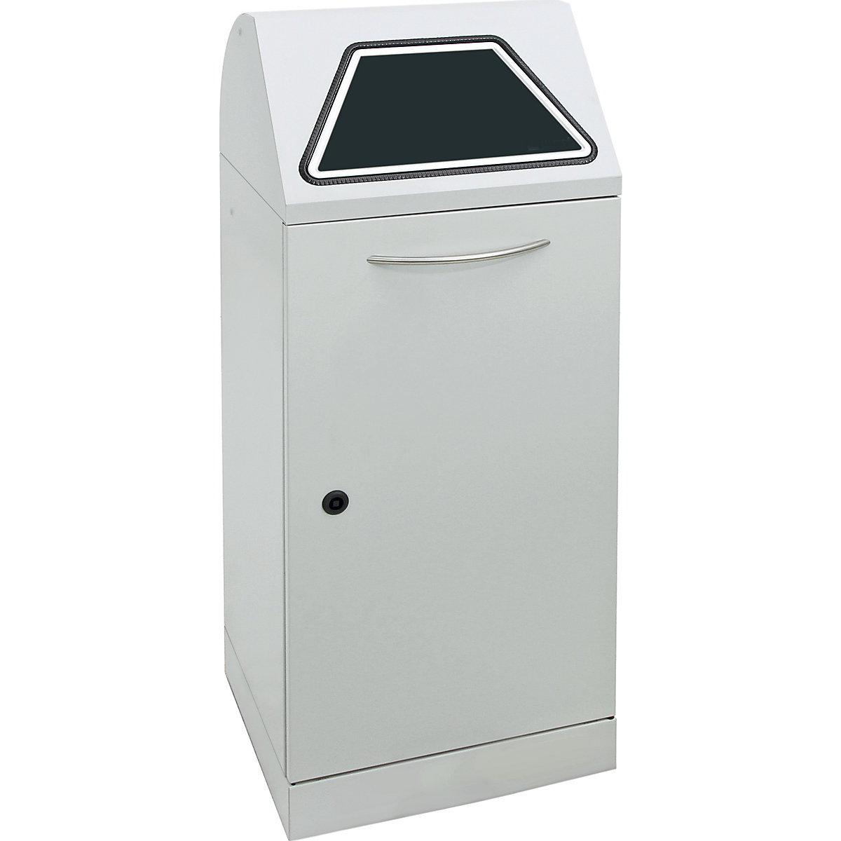 Recyclable waste container, manually operated access flap, capacity 75 l, with inner container, light grey-20