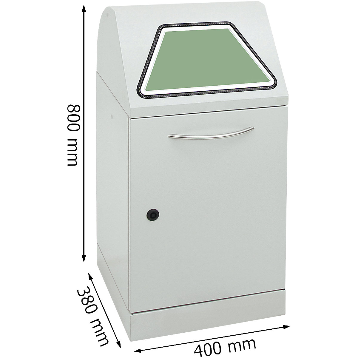 Recyclable waste container, manually operated access flap (Product illustration 9)-8