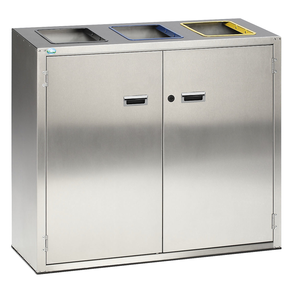 Recyclable waste sorting station, stainless steel - VAR