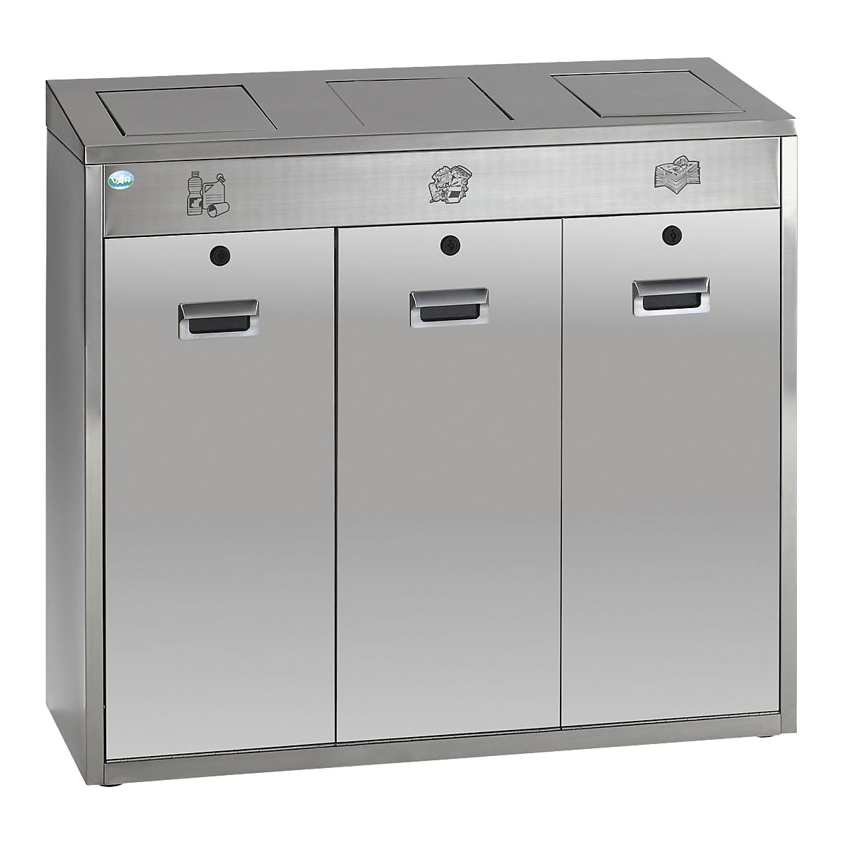 Recyclable waste sorting system, stainless steel – VAR (Product illustration 4)-3