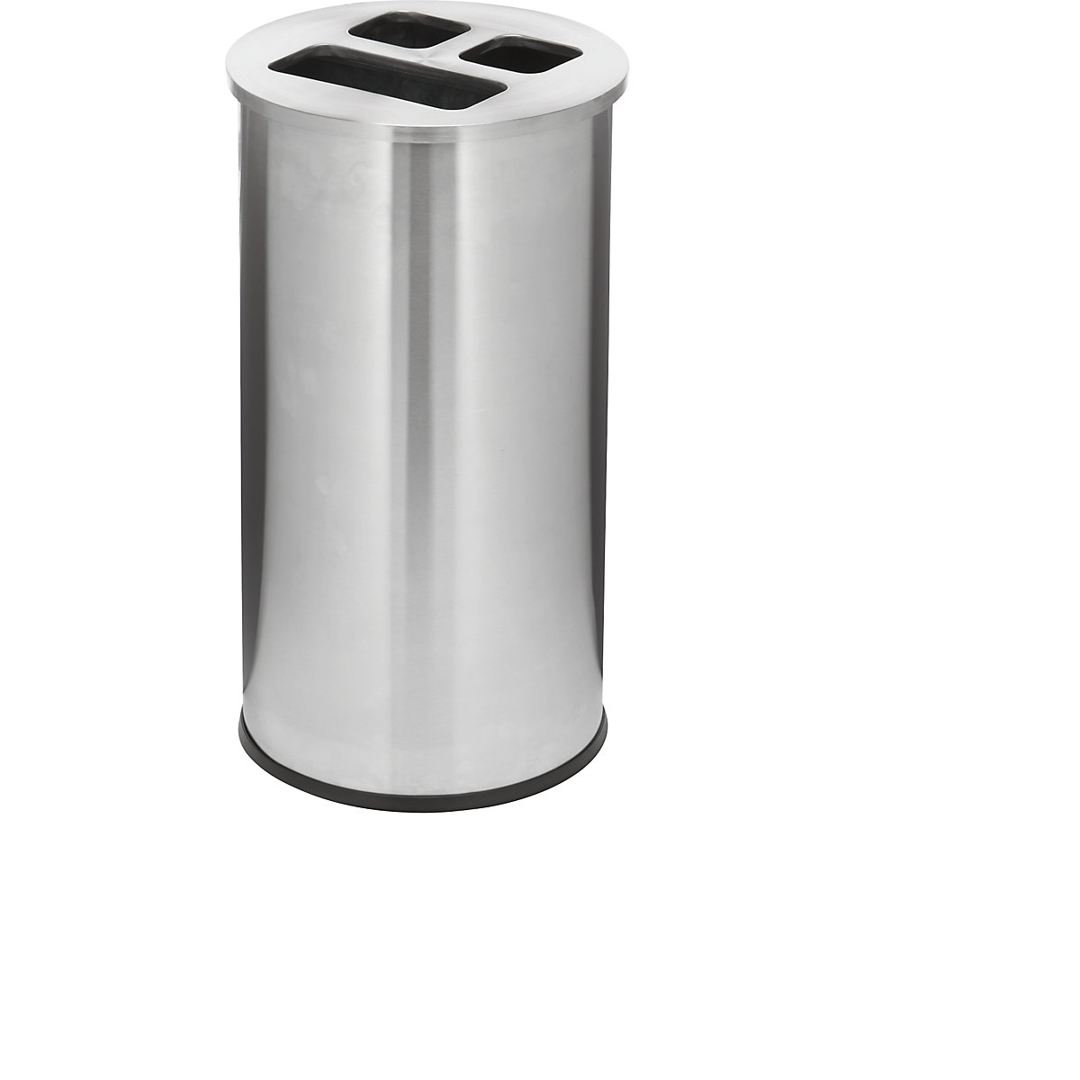 Recycling station made of metal, zinc plated, capacity 60 l, height 670 mm, stainless steel-3
