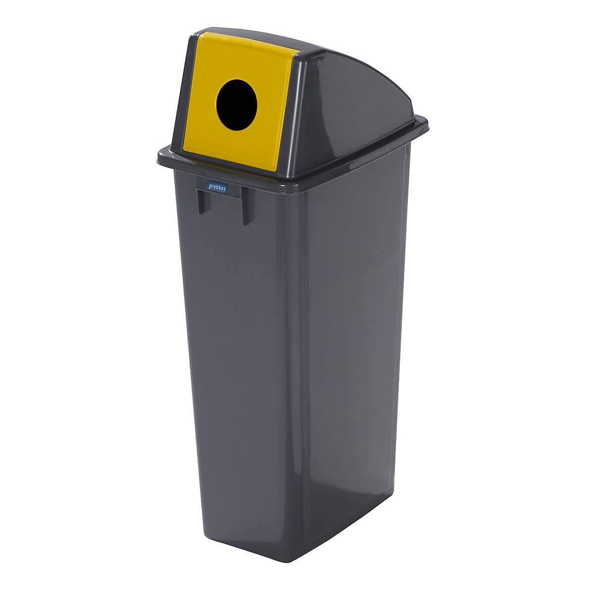 Robust recyclable waste collector with lid, capacity 80 l, raised lid, deposit hole-4
