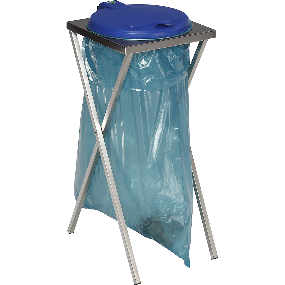 Hygienic waste sack stand made of stainless steel – VAR (Product illustration 9)-8