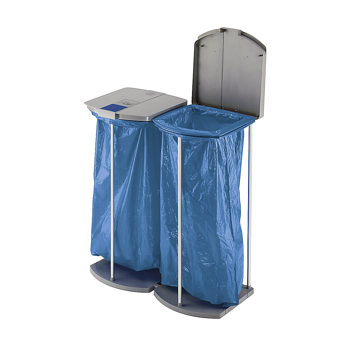 Waste sack stand with 250 blue recycling sacks – Hailo (Product illustration 10)-9