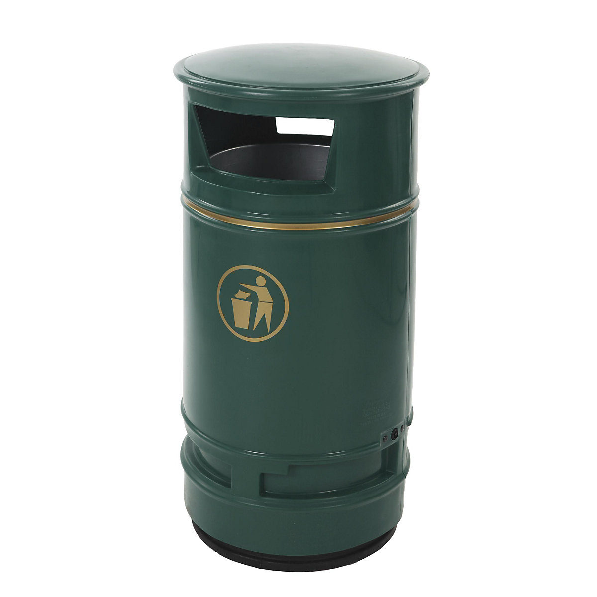 Outdoor waste collector, capacity 90 l, HxØ 990 x 485 mm, green-2