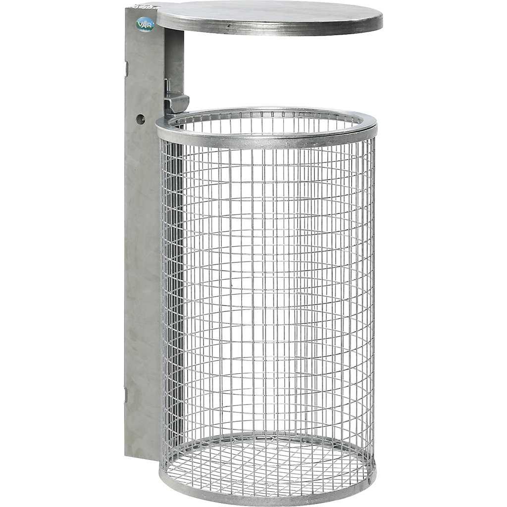 Wire mesh waste basket with hood VAR capacity 50 l kaiserkraft