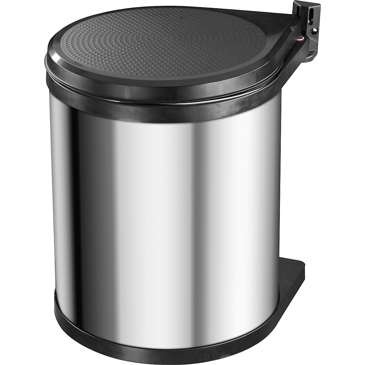 Compact-Box M built-in rubbish bin – Hailo, with lid lift system, 1 x 15 l, stainless steel-5