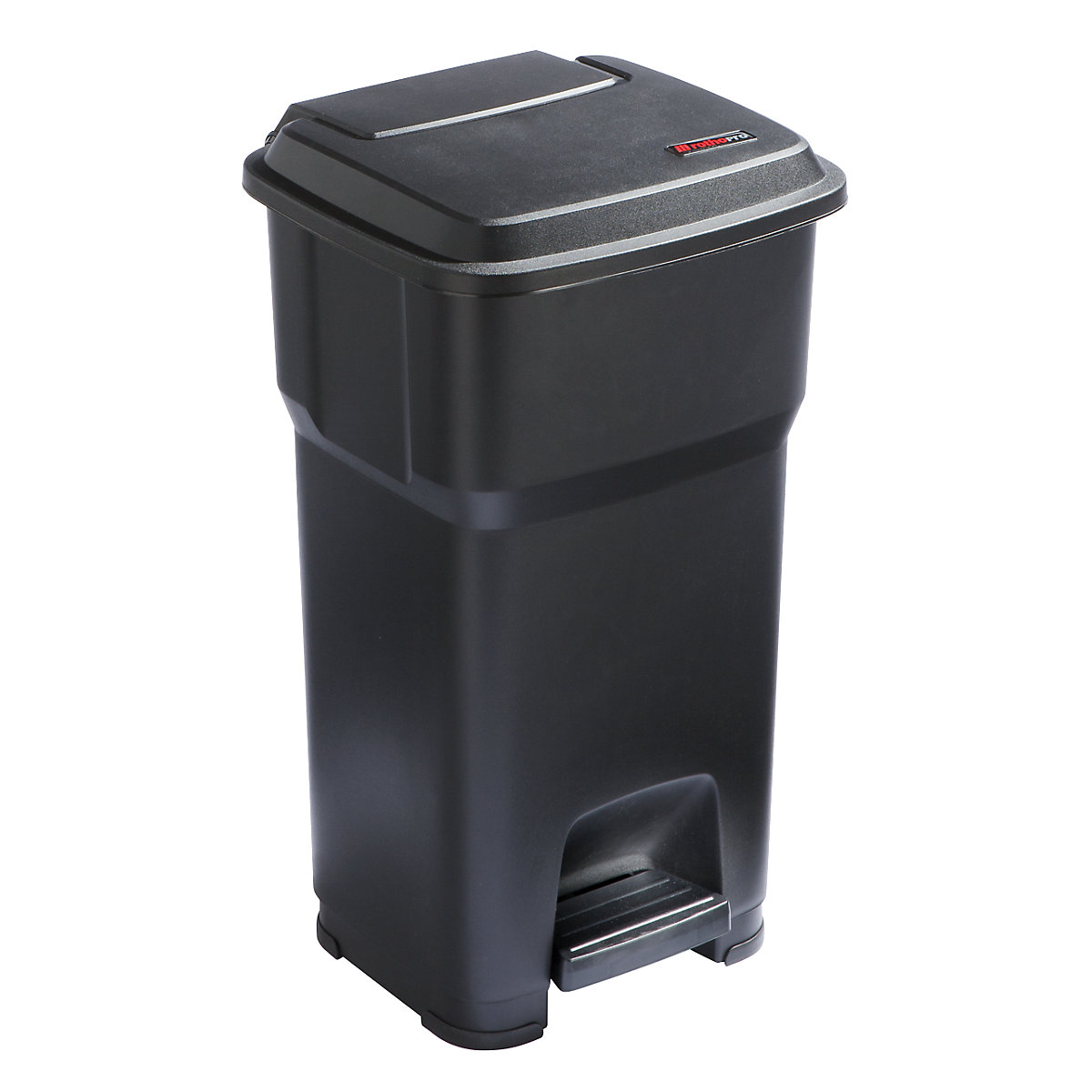 HERA waste collector with pedal – rothopro, capacity 60 l, WxHxD 390 x 690 x 390 mm, black-6