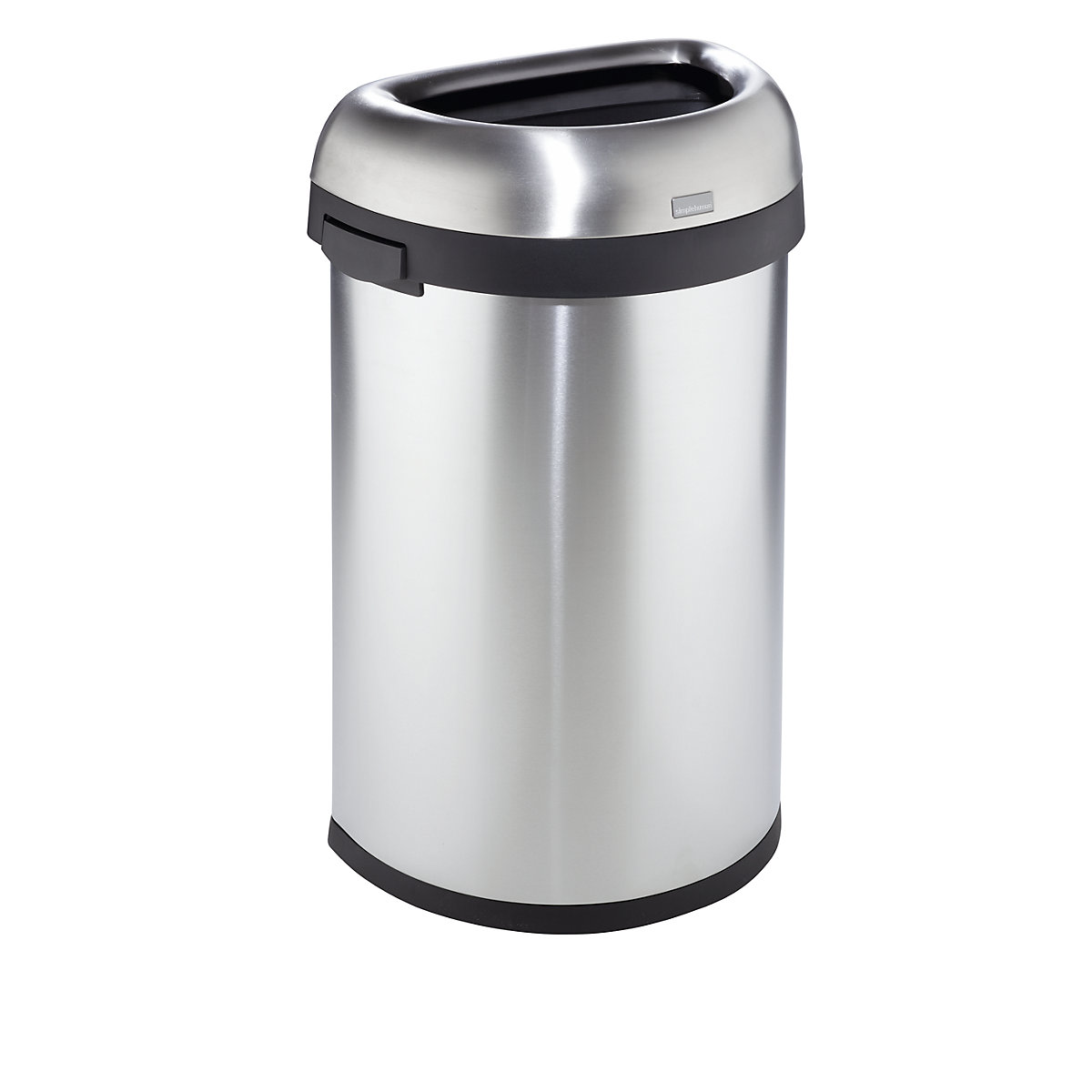 simplehuman – Open waste bin, capacity 60 l, WxHxD 470 x 760 x 333 mm, semicircular