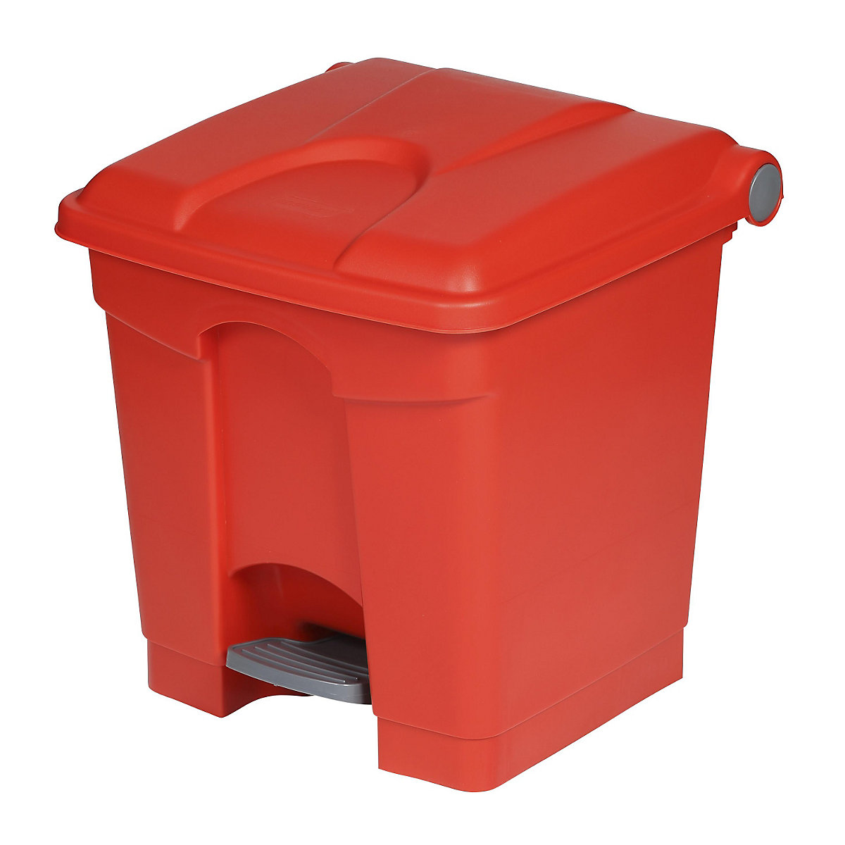 EUROKRAFTbasic – Pedal waste collector, capacity 30 l, WxHxD 410 x 435 x 400 mm, red