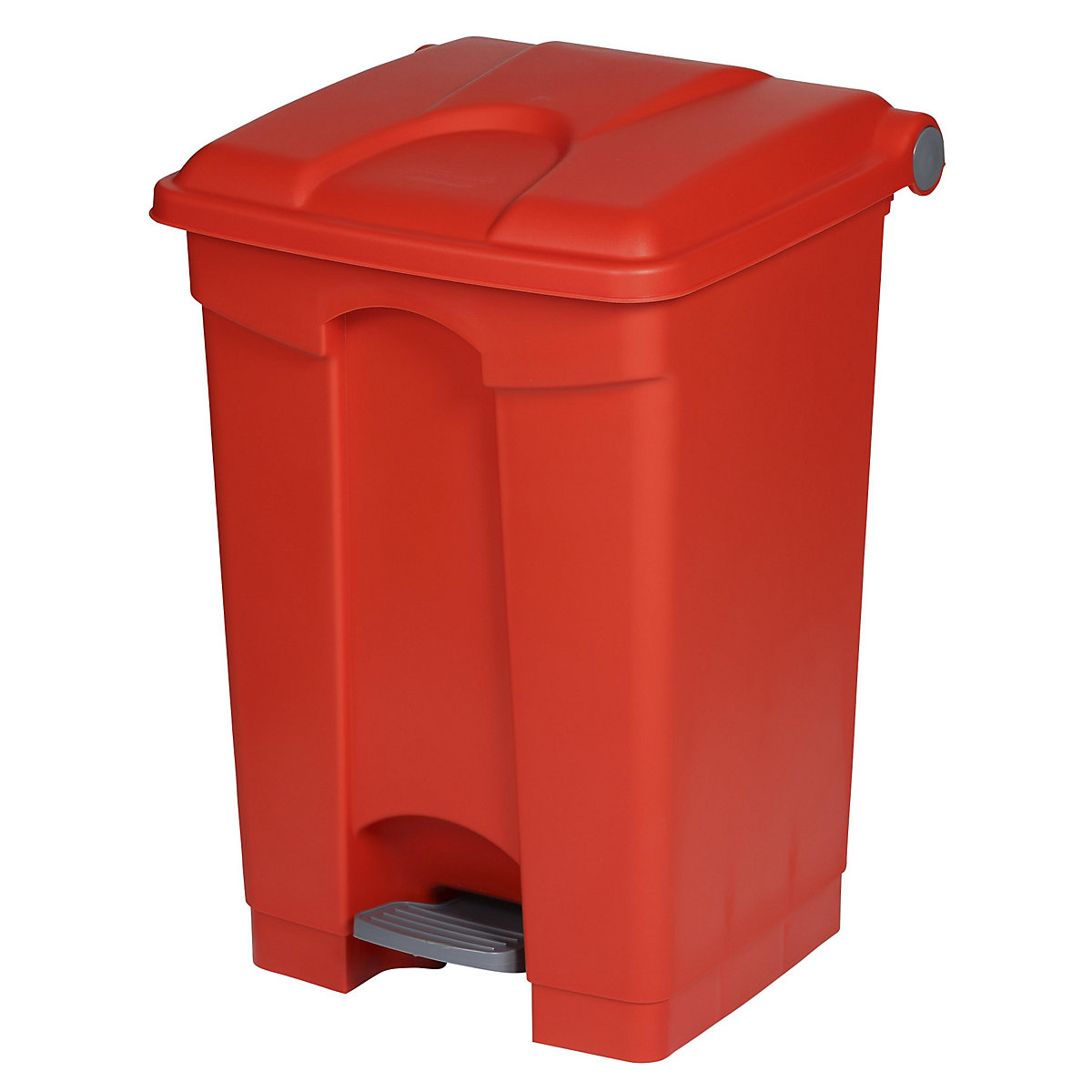 EUROKRAFTbasic – Pedal waste collector, capacity 45 l, WxHxD 410 x 600 x 400 mm, red