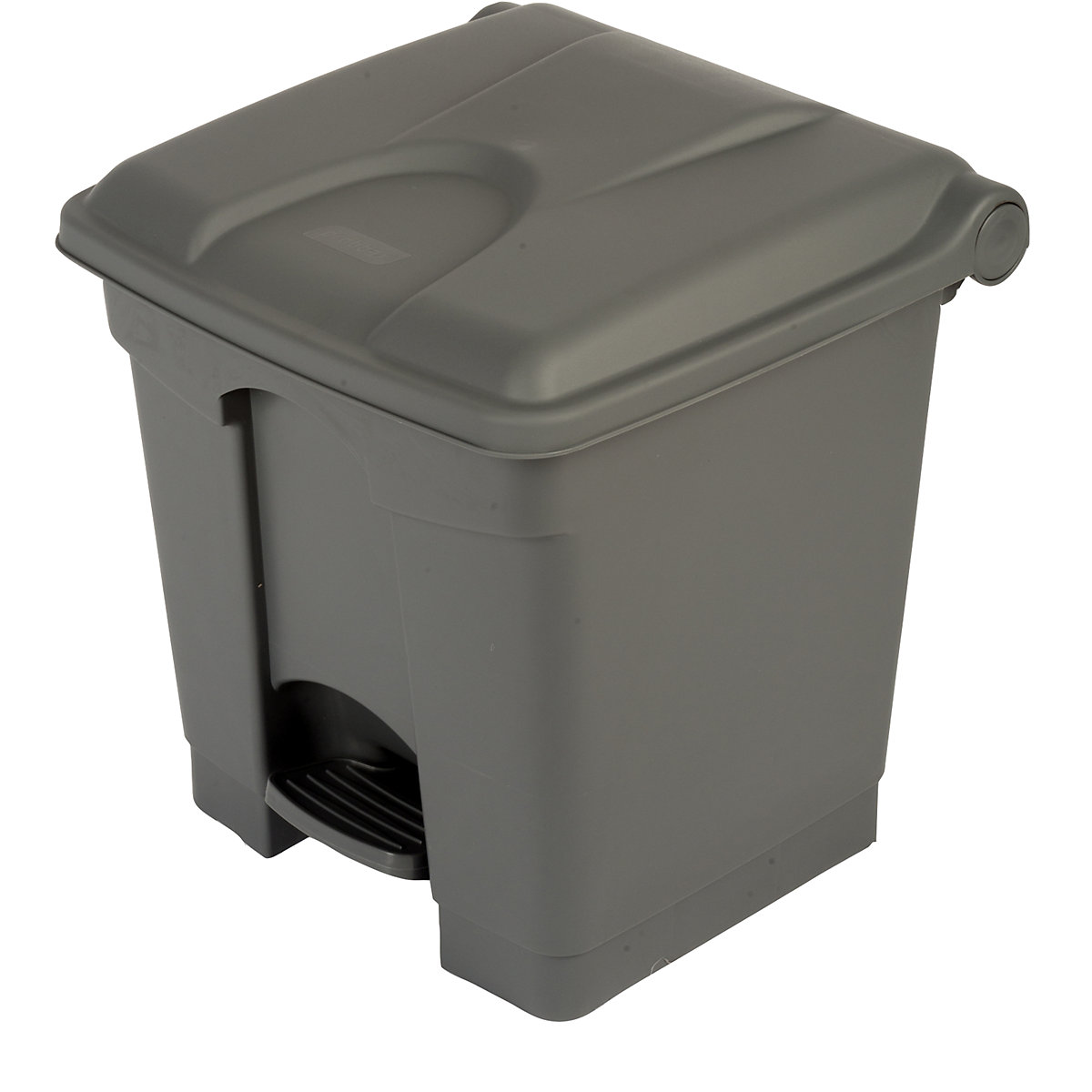 EUROKRAFTbasic – Pedal waste collector, capacity 30 l, WxHxD 410 x 435 x 400 mm, grey