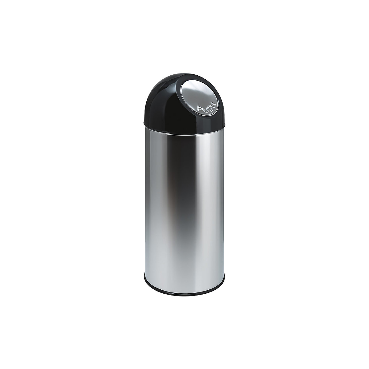 Push rubbish bin, capacity 55 l, zinc plated inner container, stainless steel-5