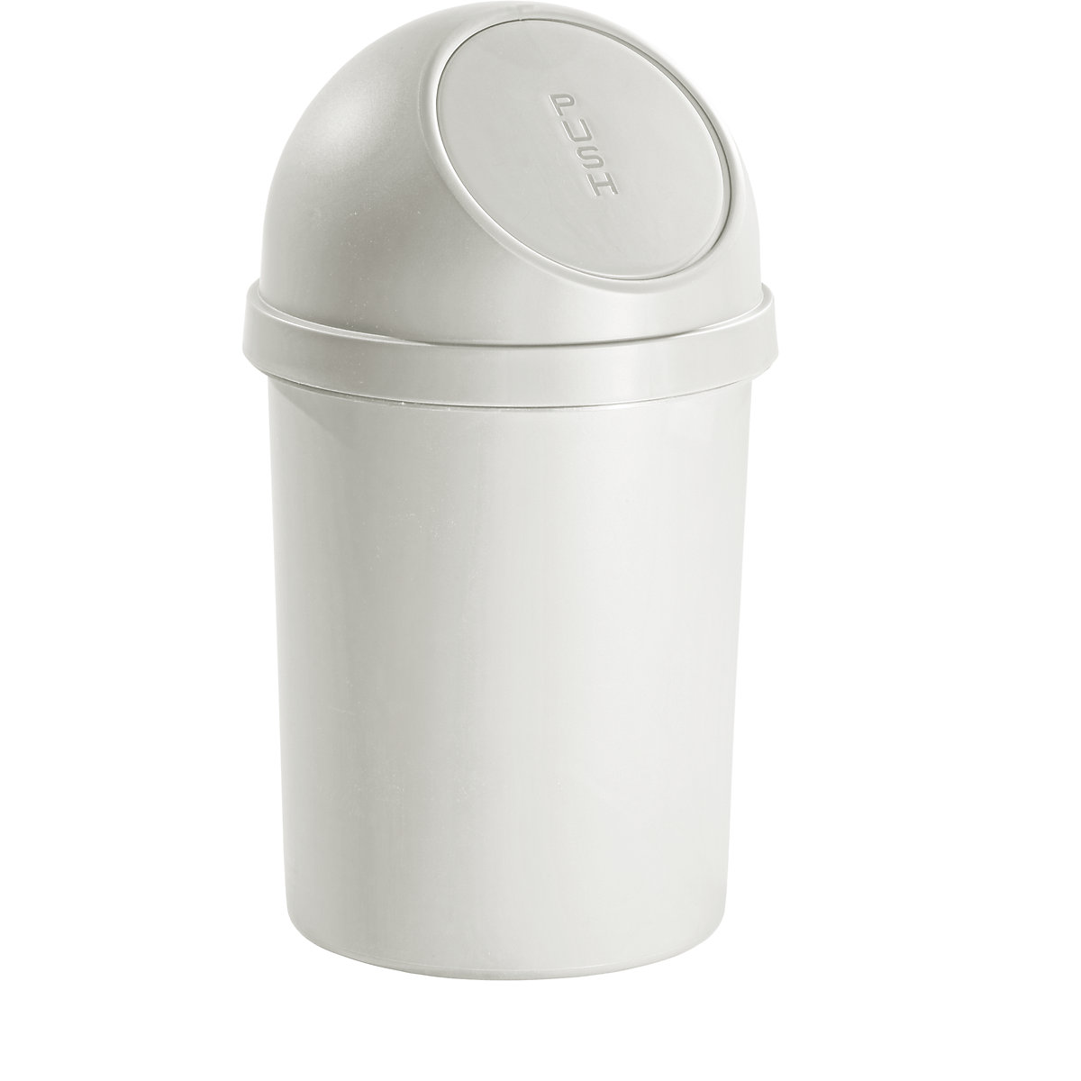 Push top waste bin made of plastic – helit, capacity 45 l, pack of 2, HxØ 700 x 400 mm, light grey-6