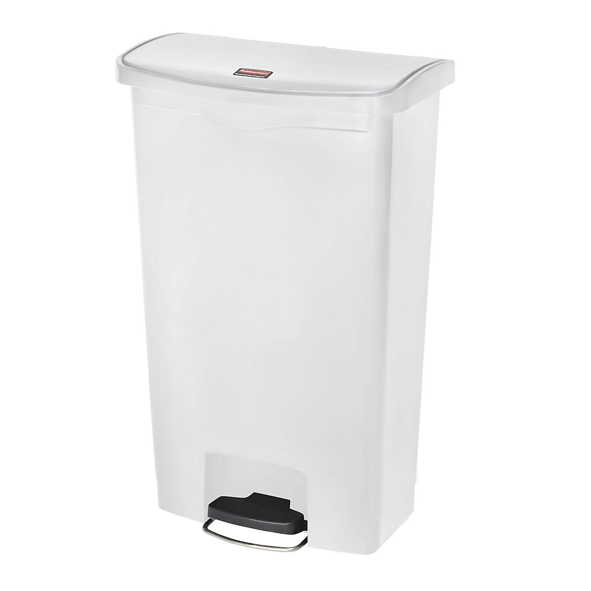 SLIM JIM® waste collector with pedal – Rubbermaid, capacity 68 l, WxHxD 322 x 803 x 500 mm, white-2