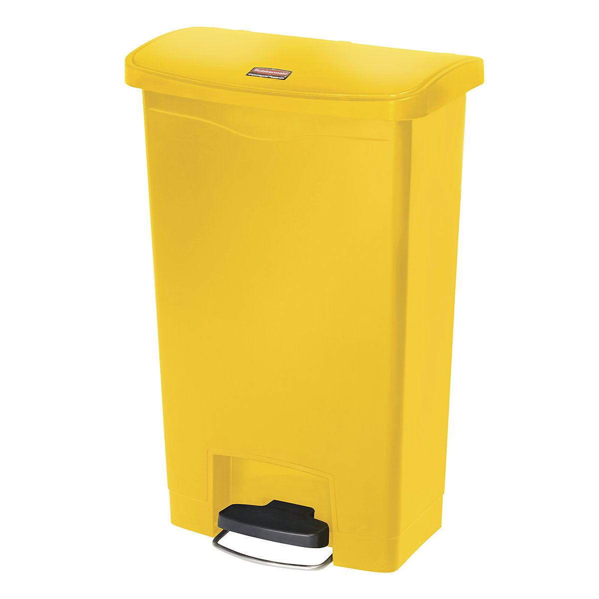 SLIM JIM® waste collector with pedal – Rubbermaid, capacity 50 l, WxHxD 456 x 719 x 292 mm, yellow-7