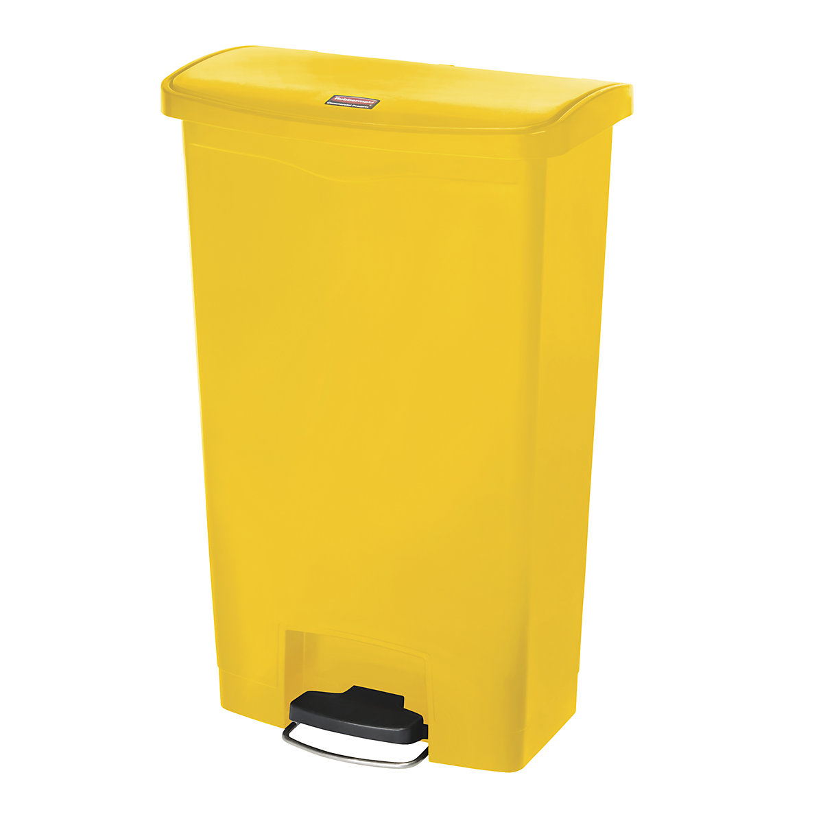 SLIM JIM® waste collector with pedal – Rubbermaid, capacity 68 l, WxHxD 322 x 803 x 500 mm, yellow-3